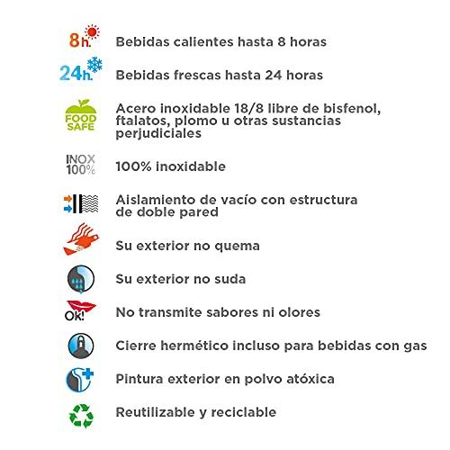 Laken Laken Thermo Classic Vacuum Insulated Stainless Steel Wide Mouth Water Bottle with Screw Cap, 34 Oz, Yellow