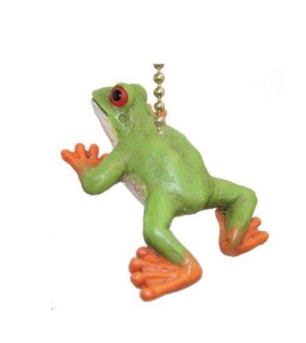 Clementine Designs Green Tree Frog Fan Pull