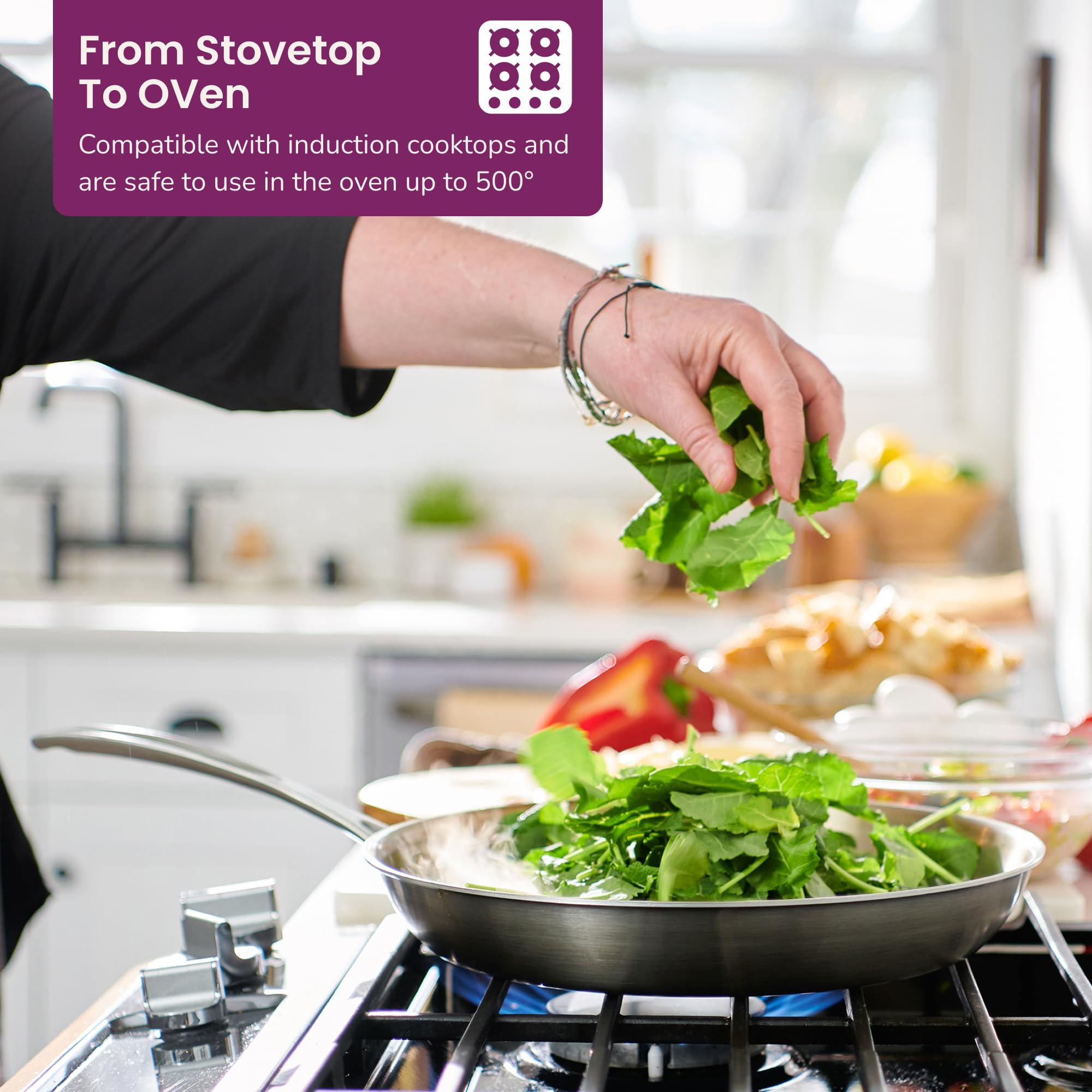 American Kitchen American Kitchen - 10 inch, Medium, Stainless Steel Skillet & Frying Pan, Made In America