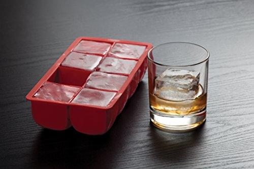 HIC Kitchen HIC Kitchen Big Block Silicone Ice Cube Tray, European-Grade, Non-Stick, Makes 8 Large Ice Cubes