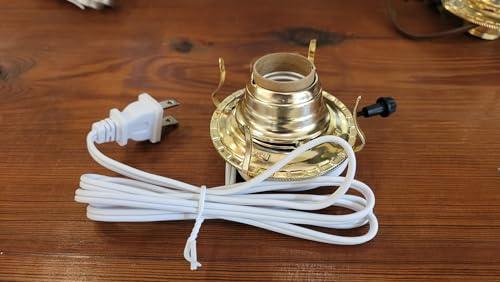 B&P Lamp B&P Lamp #2 Electric Burner Brass Plated with Gold Cord and On-Off Switch