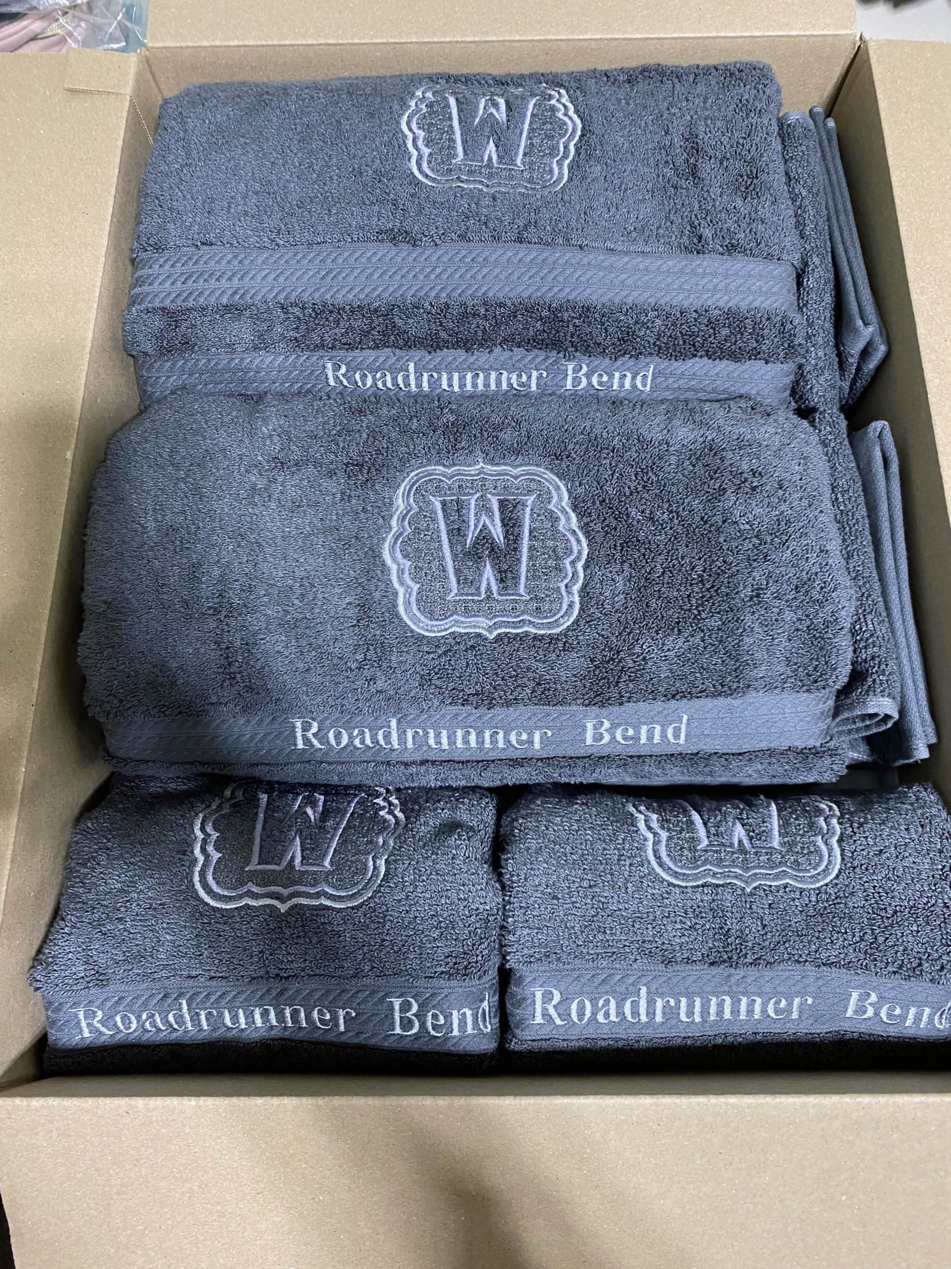 Generic Monogrammed Personalized Towel Set Spa Quality Soft Absorbent 100% Turkish Cotton (2 Bath Towels - $52.00)