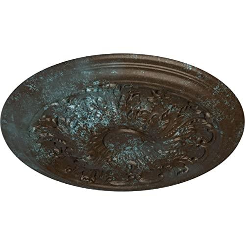 Ekena Millwork Ekena Millwork CM20DABBS Damon Ceiling Medallion, 20\"OD x 1 1/2\"P (Fits Canopies up to 3 3/8\"), Hand-Painted Bronze Blue Patina