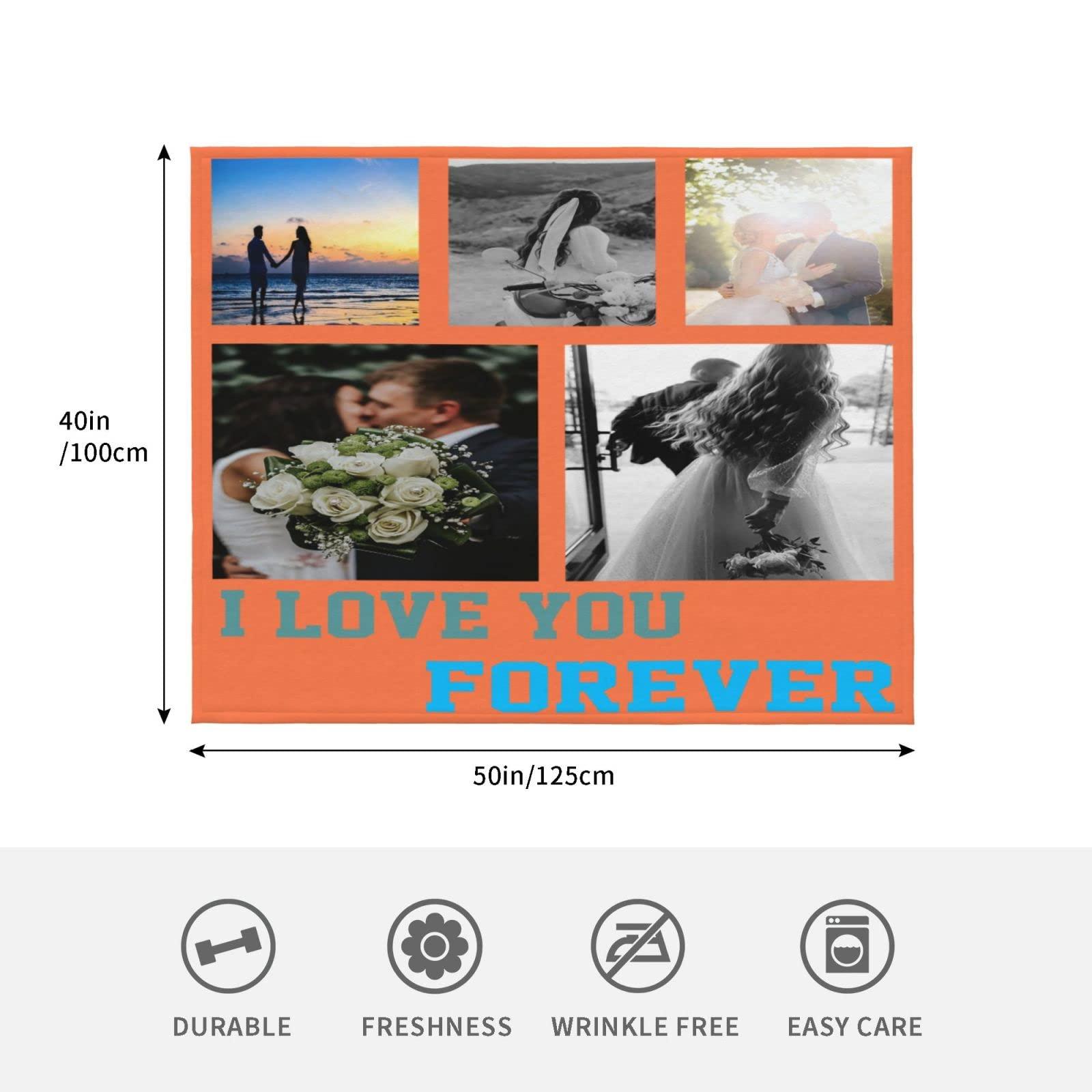 \"N/A\" Custom Photo Blanket Customized Blankets with Photos Make Your Own Blanket Personalized Gifts 5 Photo