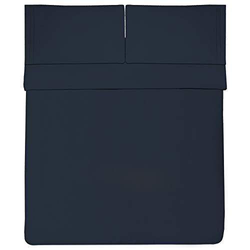 Sweet Home Collection Twin Sheets - Breathable Luxury Sheets with Full Elastic & Secure Corner Straps Built In - 1800 Supreme Collection Extra Soft Deep Pocket Bedding Set, Sheet Set, Twin, Navy