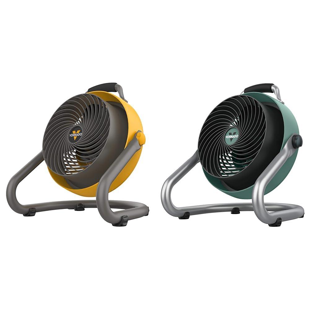 Vornado Vornado 293 16 In. Heavy Duty Air Circulator Shop Fan Bundle, Yellow and Green