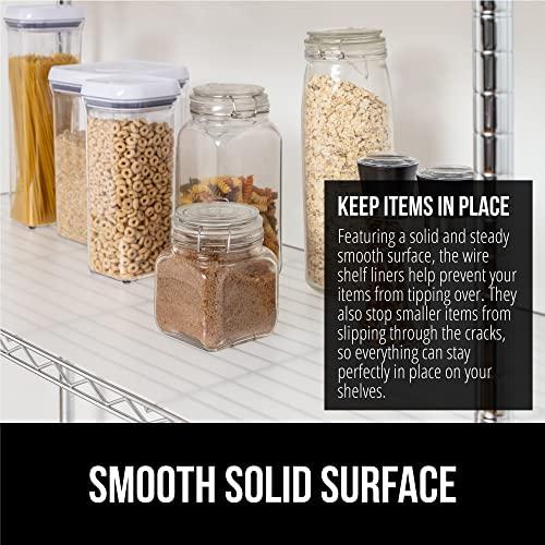 Gorilla Grip Gorilla Grip ShelfGuard Wire Shelf Liner Compatible with Amazon Basics Shelving Unit, Set of 5 Waterproof Liners for Organizing Metal Rack Shelves, Kitchen Cabinets, Cupboard, Pantry, 18x36 Clear