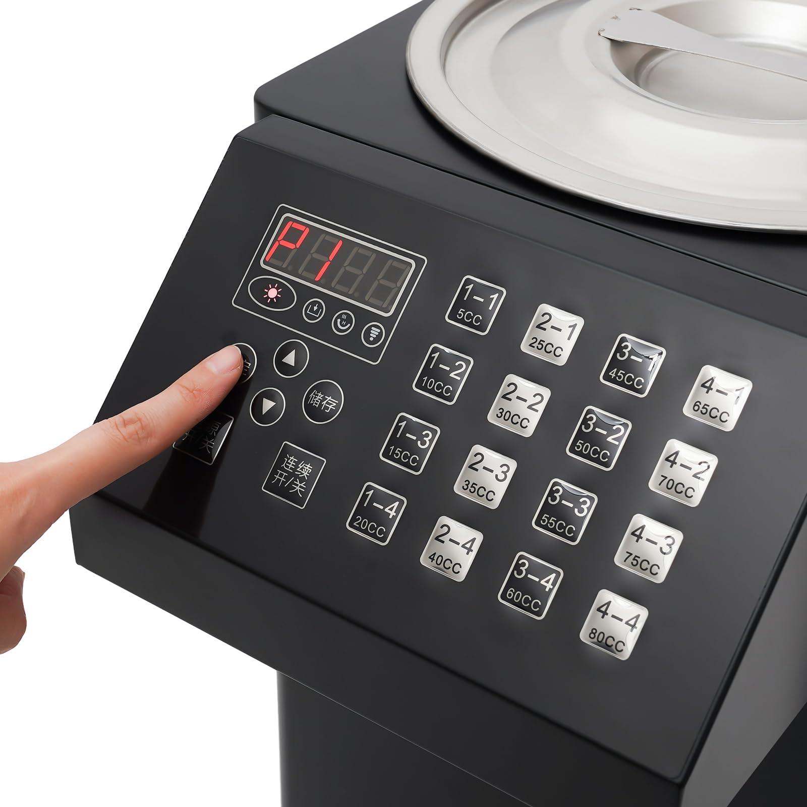 BILPIKOGoo Automatic Fructose Dispenser Machine for Commercial, 200W Electric Fructose Sugar Syrup Quantitative Machine, 2.1 Gal Auto Bubble Tea Equipment Milk Tea Soft Drink 110V