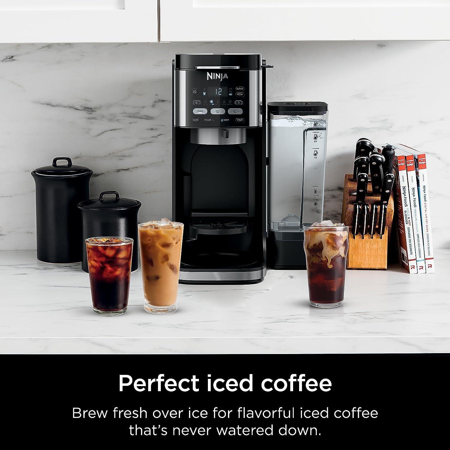 Ninja Ninja CFP101 DualBrew Hot & Iced Coffee Maker, Single-Serve, Compatible with K-Cups & 12-Cup Drip Coffee Maker, Black (Renewed)