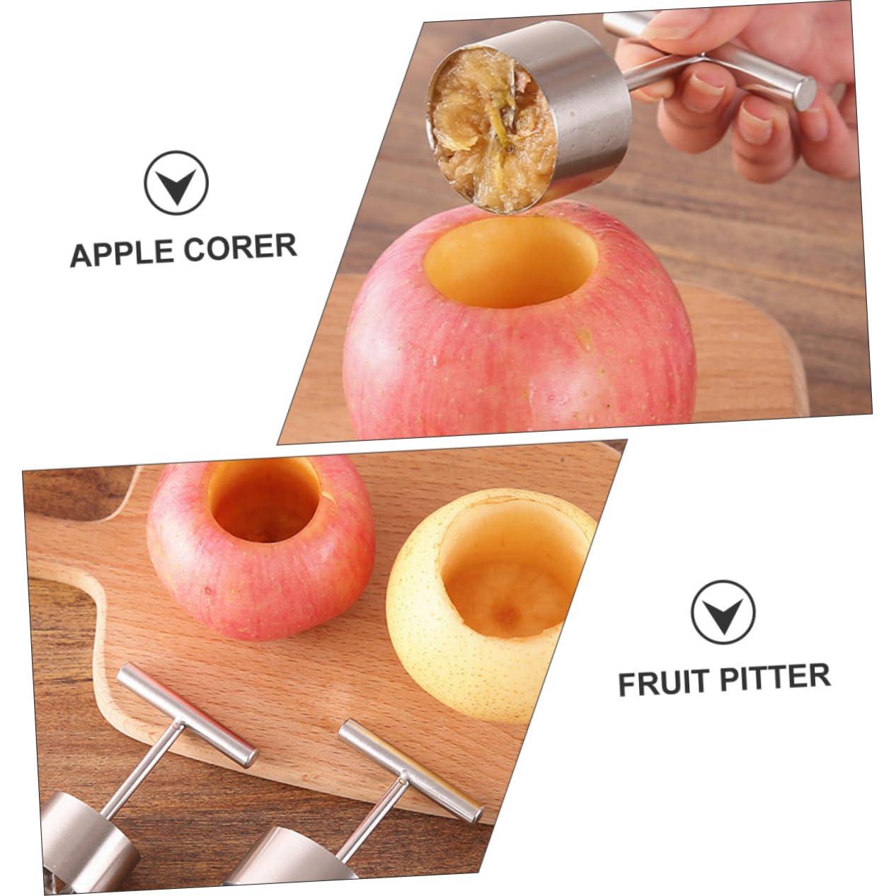 VOSAREA VOSAREA 1pc Apple Rice Fruit Seeder Fruit Fruit Corer Bell Pepper Corer Tool Fruit Pitter Tool Pineapple Peeler Corer Apples Core Divider Olive Pitter Silver Stainless Steel