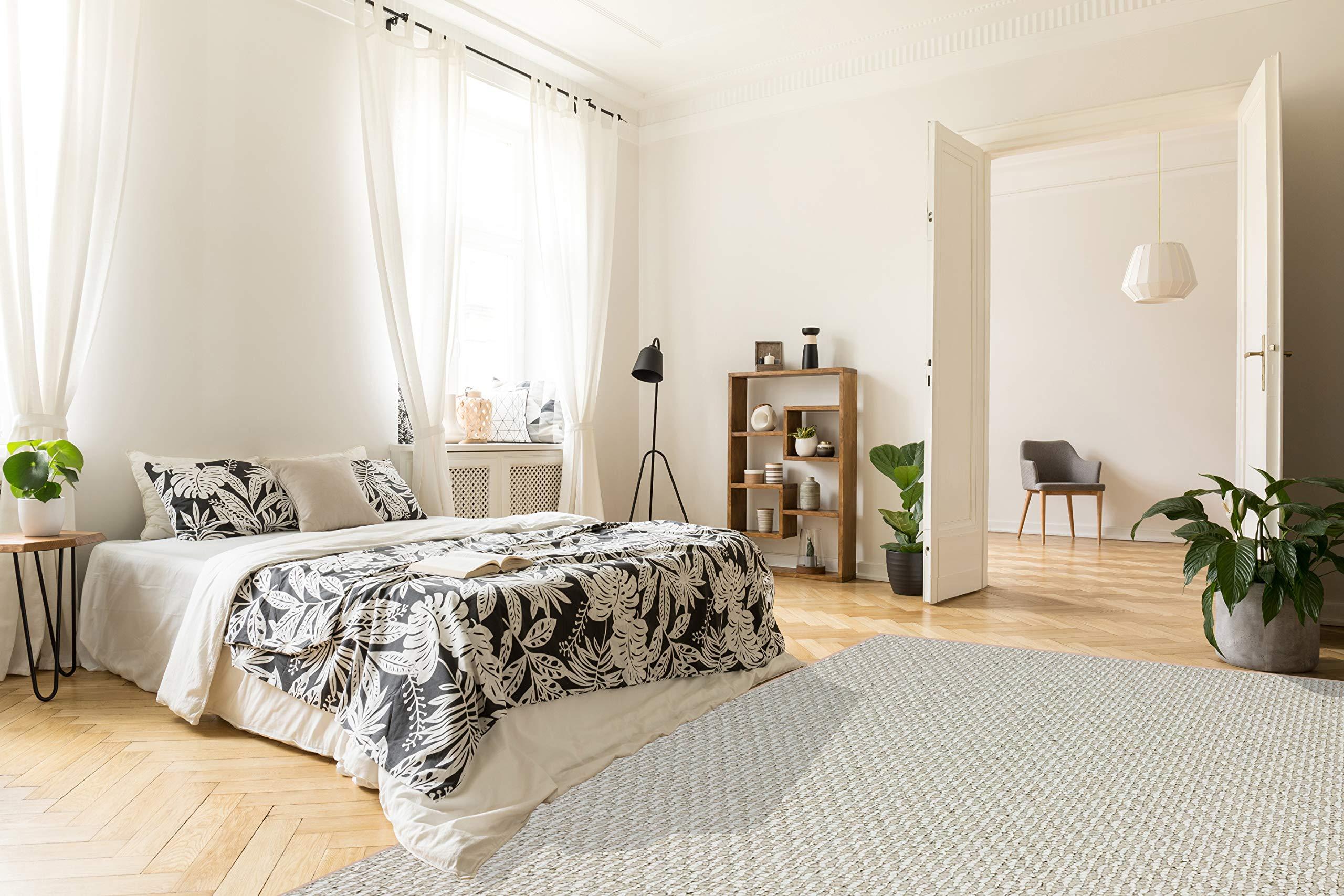 KOECKRITZ Day Glow Berber Style Economical Solutions Starlight Collection | 20.5 Oz. Scroll Loop Carpet Custom Area Rugs, Mats & Runners. Durable Tight Weave (6' Round)