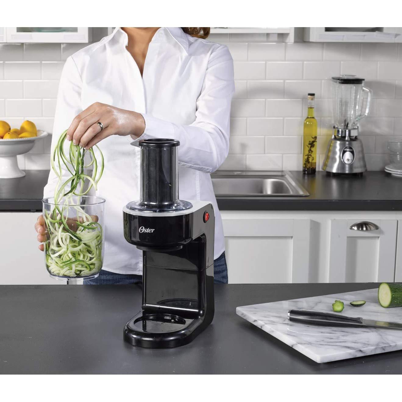 Oster Oster Easy-to-Use Electric Spiralizer with 2 Spiralizer Blades (sized for spaghetti and fettuccine noodles), Black