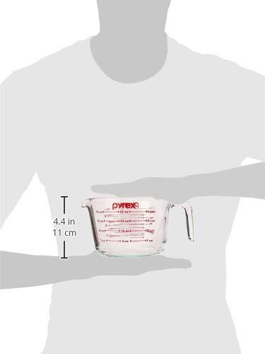 Pyrex Pyrex (32 Oz) Measuring 4 Cup Glass, Clear, Red