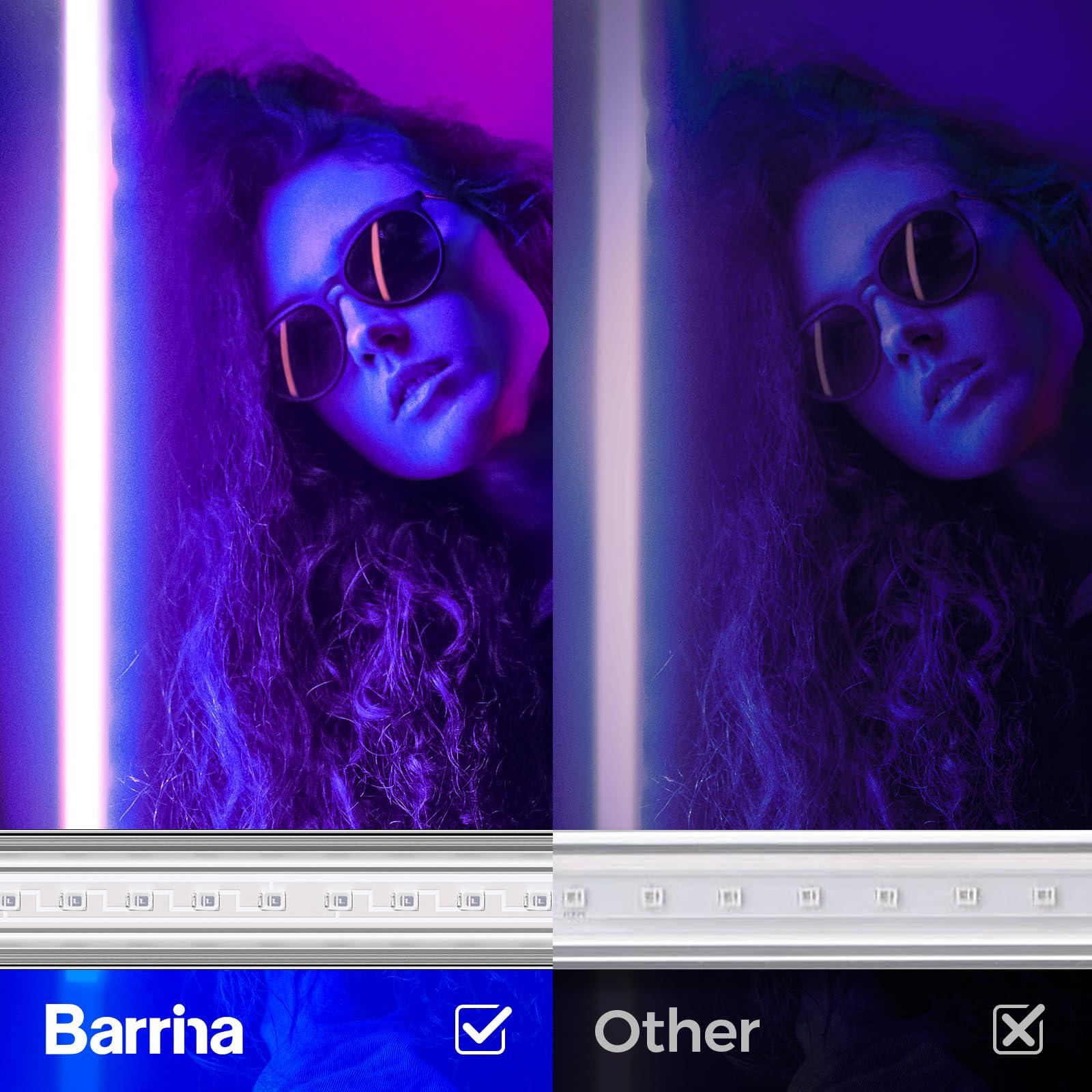 Barrina Barrina UV LED Blacklight Bar, 22W 4ft, T5 Integrated Bulb, Black Light Fixture for Blacklight Poster, Halloween Decorations and Christmas Party, Fun Atmosphere with Built-in on, Off Switch (4-Pack)