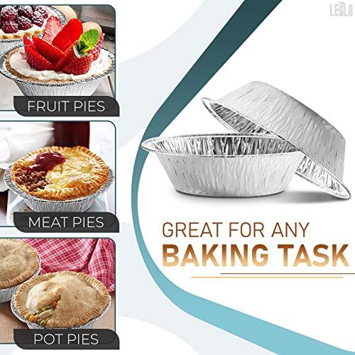 LEGLO Silver Aluminum Foil Tart Pan - 100Pcs Disposable Mini Pie Tins Round Pan for Cake Pie Tin Foil Pans Tin - Tin 2.9 inch Liners Aluminum Pans Disposable Mini Tart Pan Mini Cheesecake Pans for Baking