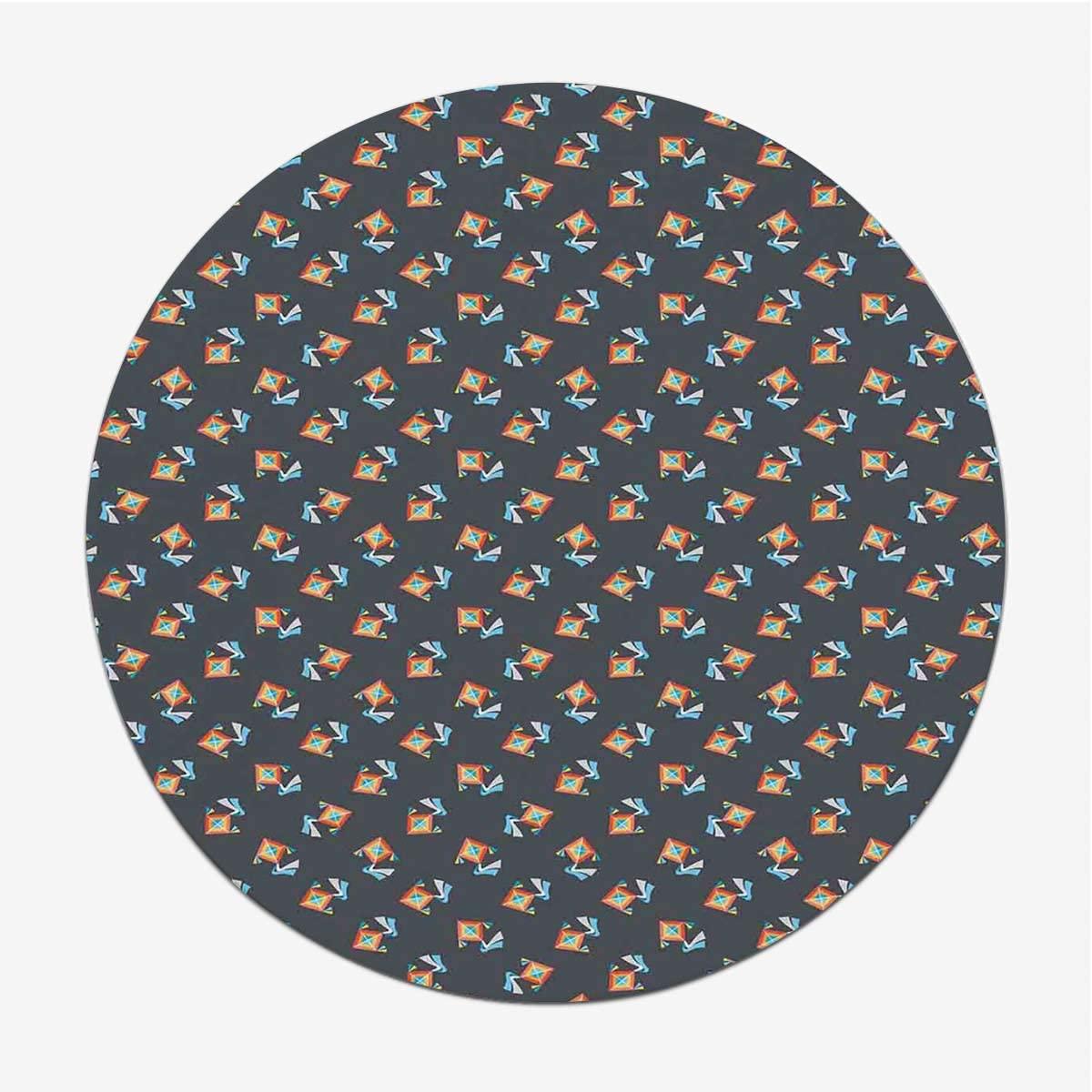 NJZOXR NJZOXR Tablecloth Toppers for Round Tables Waterproof Oil Proof Table Cloth Wipe Clean Table Cover for Indoor and Outdoor Bullseye Rhombuses Nursery Fits up 45\"-50\" Diameter Tables