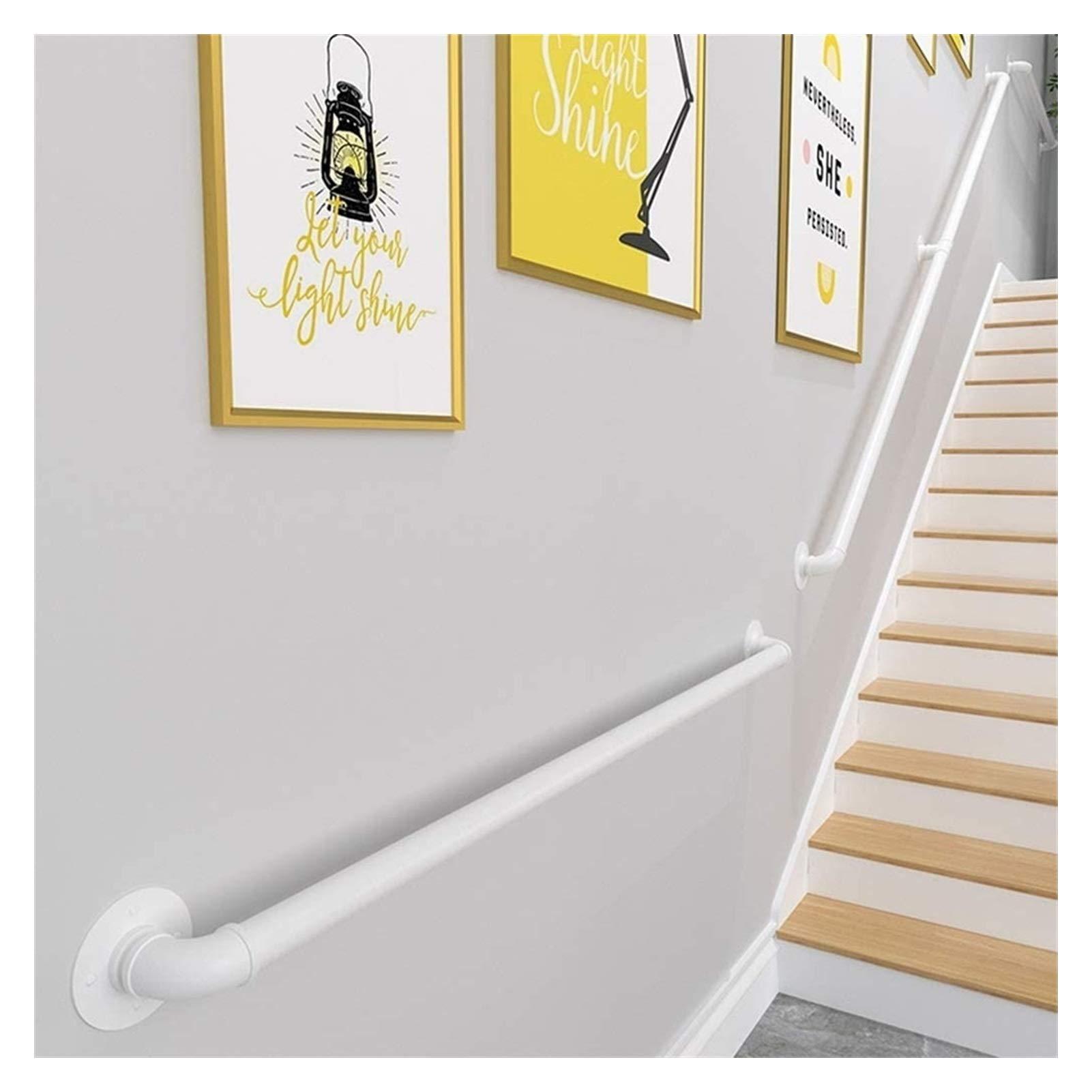 WYFZT White Stair Banister Handrail | Stair Rail Kit | Handrails for Stairs 1 2 3 4 5 6 metres, Stairway Railing | Hand Rails for Indoor Stairs Outdoor Step Wall Mounted (Size : 14ft/420cm)