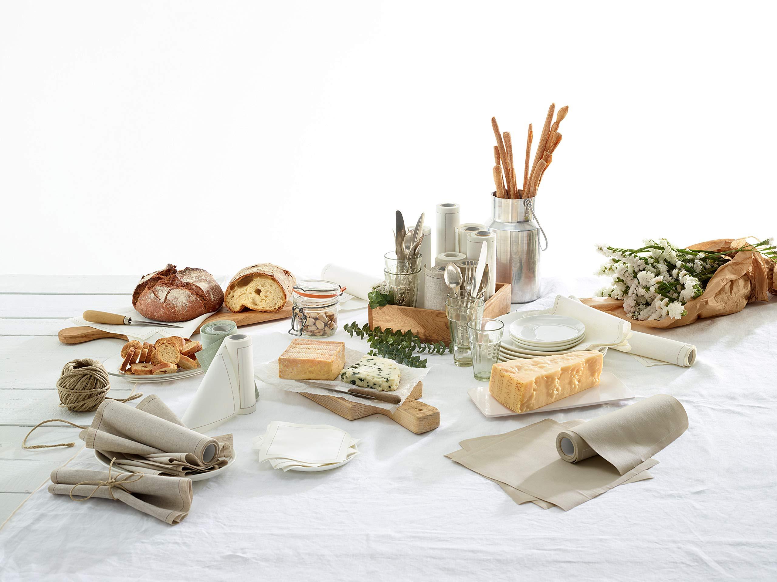 MY DRAP Linen Cocktail Napkin - 4.3 x 4.3 in - 50 units per roll - Cream