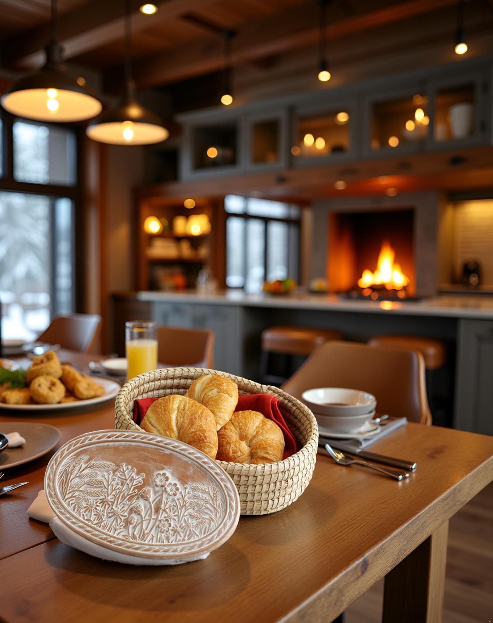 HofArtisan Bread Warmer Basket with Stone - Bread Baskets for Serving Rolls Warming Tortilla, Gift for Bakers Sourdough, Hostess Gifts New Home, Mom Dad Birthday