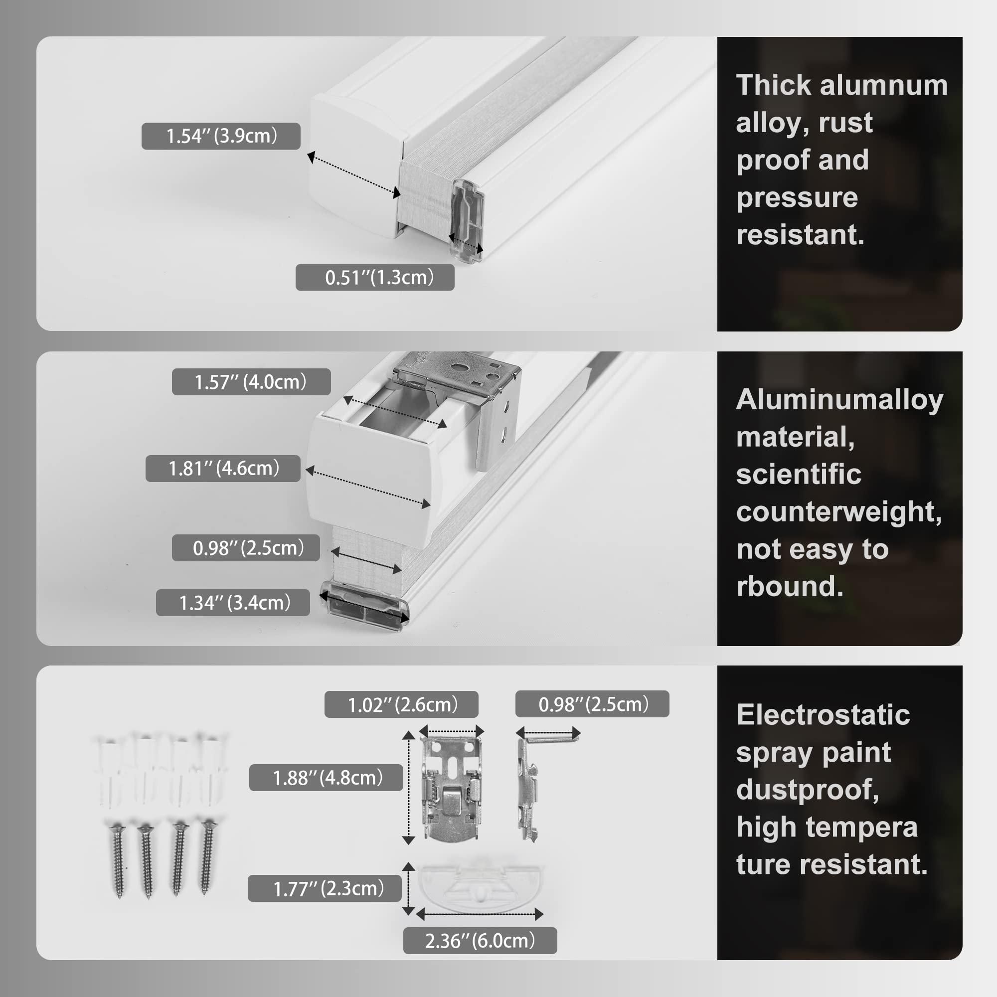 HOTSOON Blackout Cellular Shades Cordless HOTSOON Pull Down Honeycomb Blinds for Window, Home, White, 63" W x 48" H