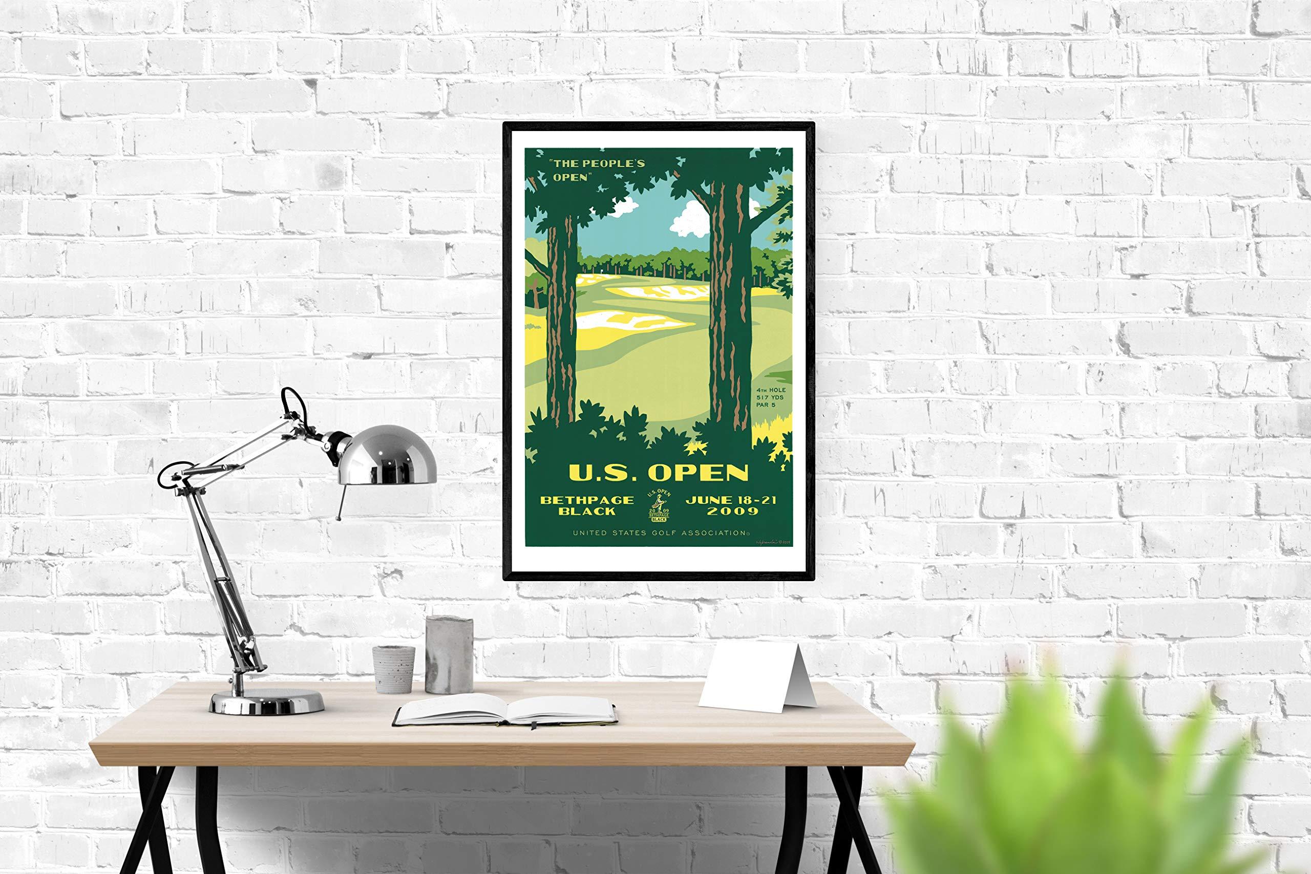 Lee Wybranski Lee Wybranski Official Golf Art / 2009 U.S. Open Major Championship at world famous golf course Bethpage Black / 24" x 36" Print/Golf Gifts Golf Accessories Golf Gifts for Men