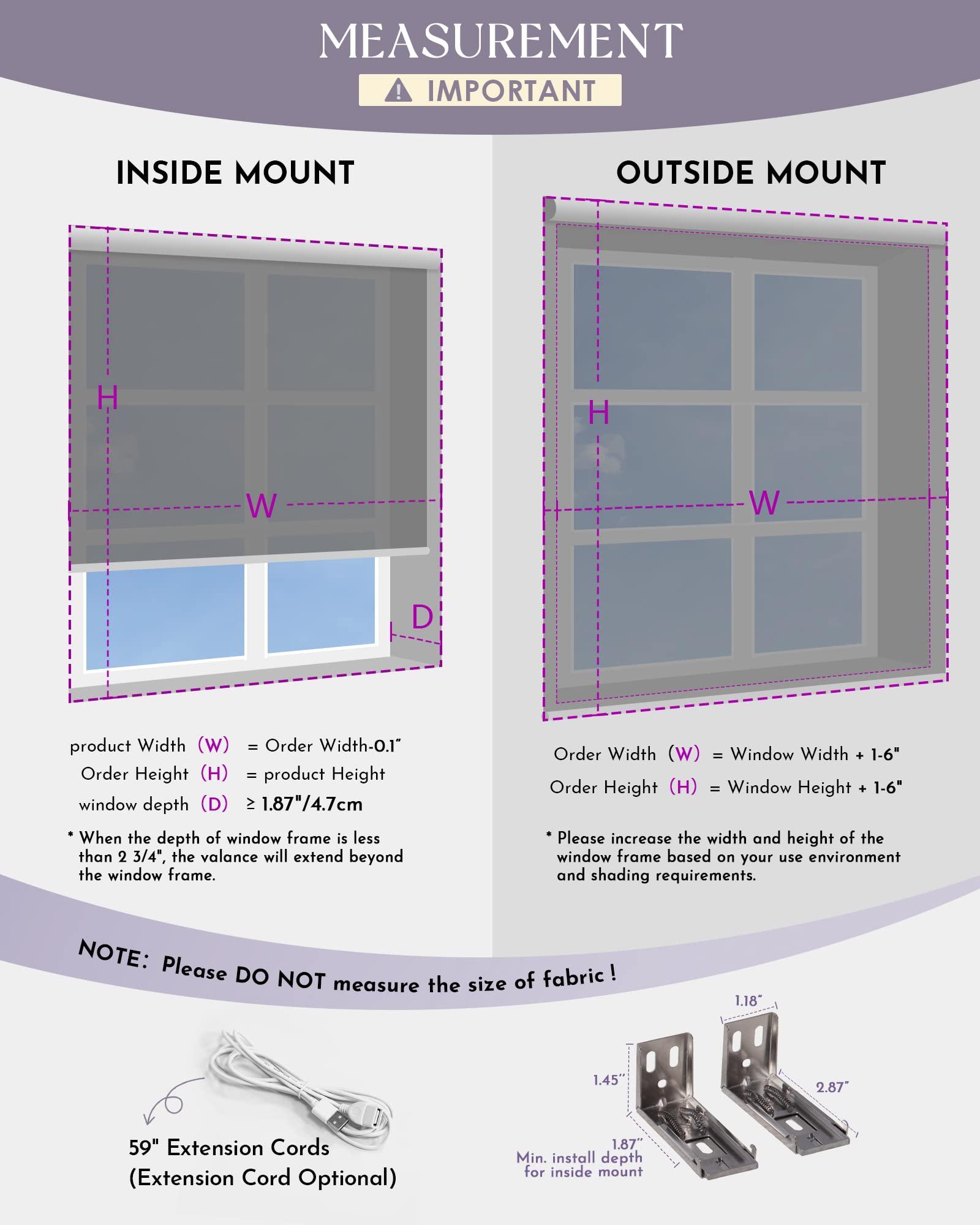 Graywind Graywind Motorized Solar Shades Compatible with Alexa Google Hardwired WiFi Smart Light Filtering Blind Remote Control Automated Blinds Electric Window Shade, Custom Size (5% Openness Black)