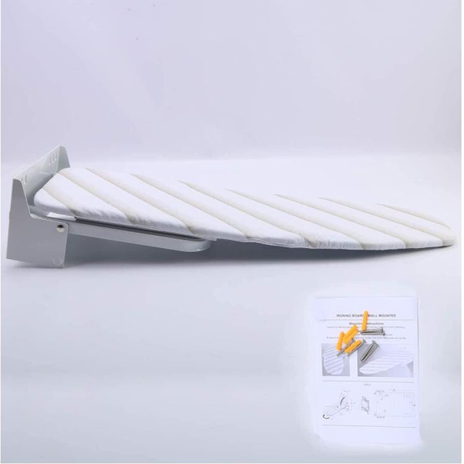 USZWBY Hiding Ironing Board Wall-Mounted Ironing Board with Heat Resistant Cover,37.4in Fold Drop Down Laundry Iron Boards,for House Held Laundry Space Saving Ironin Foldabl (Wall Mount)
