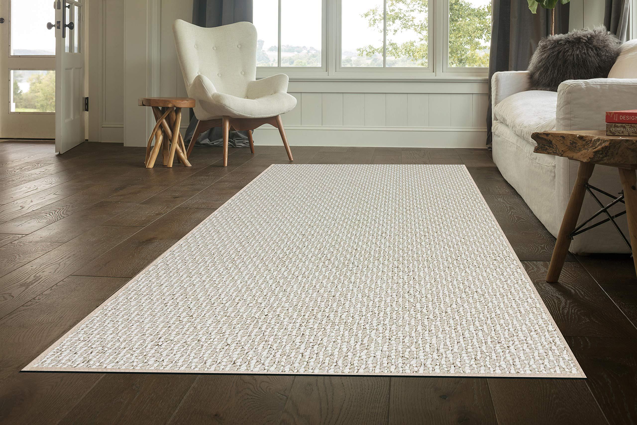 KOECKRITZ Day Glow Berber Style Economical Solutions Starlight Collection | 20.5 Oz. Scroll Loop Carpet Custom Area Rugs, Mats & Runners. Durable Tight Weave (6' Round)