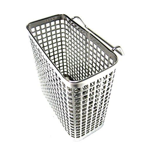 Stopia Small Square Stainless Steel Perforated Cutlery Basket Sink Rack Storage Silver by Stopia