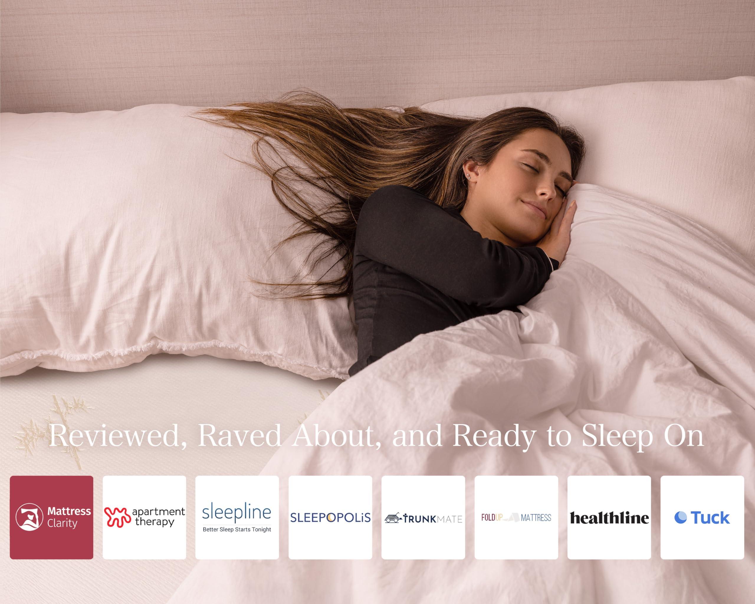 Milliard Milliard Tri Folding Mattress with Washable Cover Space Saver Single Size (75 inches x 25 inches x 4 inches)