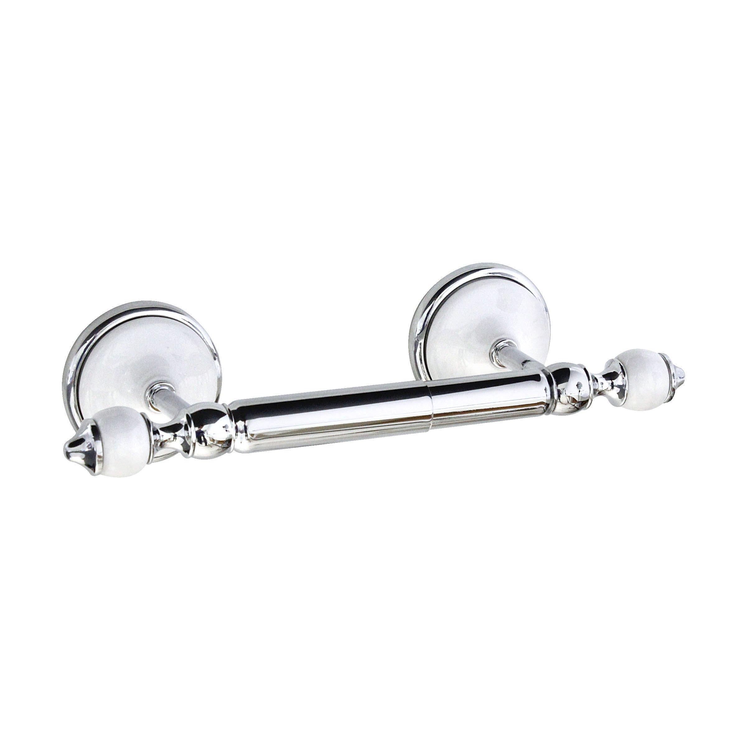 MODONA MODONA Toilet Paper Holder - White Porcelain & Chrome - Arora Series - 5 Year Warrantee