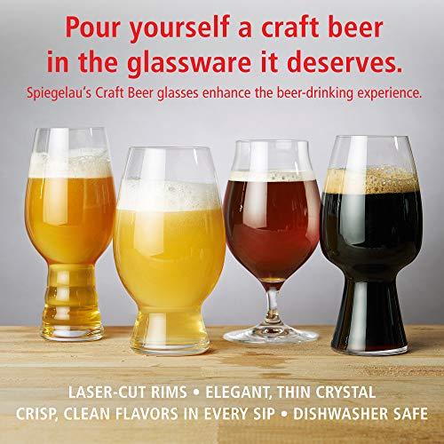 Spiegelau Spiegelau Craft Beer Tasting Kit Glasses, European-Made Lead-Free Crystal, Modern Beer Glasses, Dishwasher Safe, Professional Quality Tasting Glass Gift Set (Craft - Set of 4)