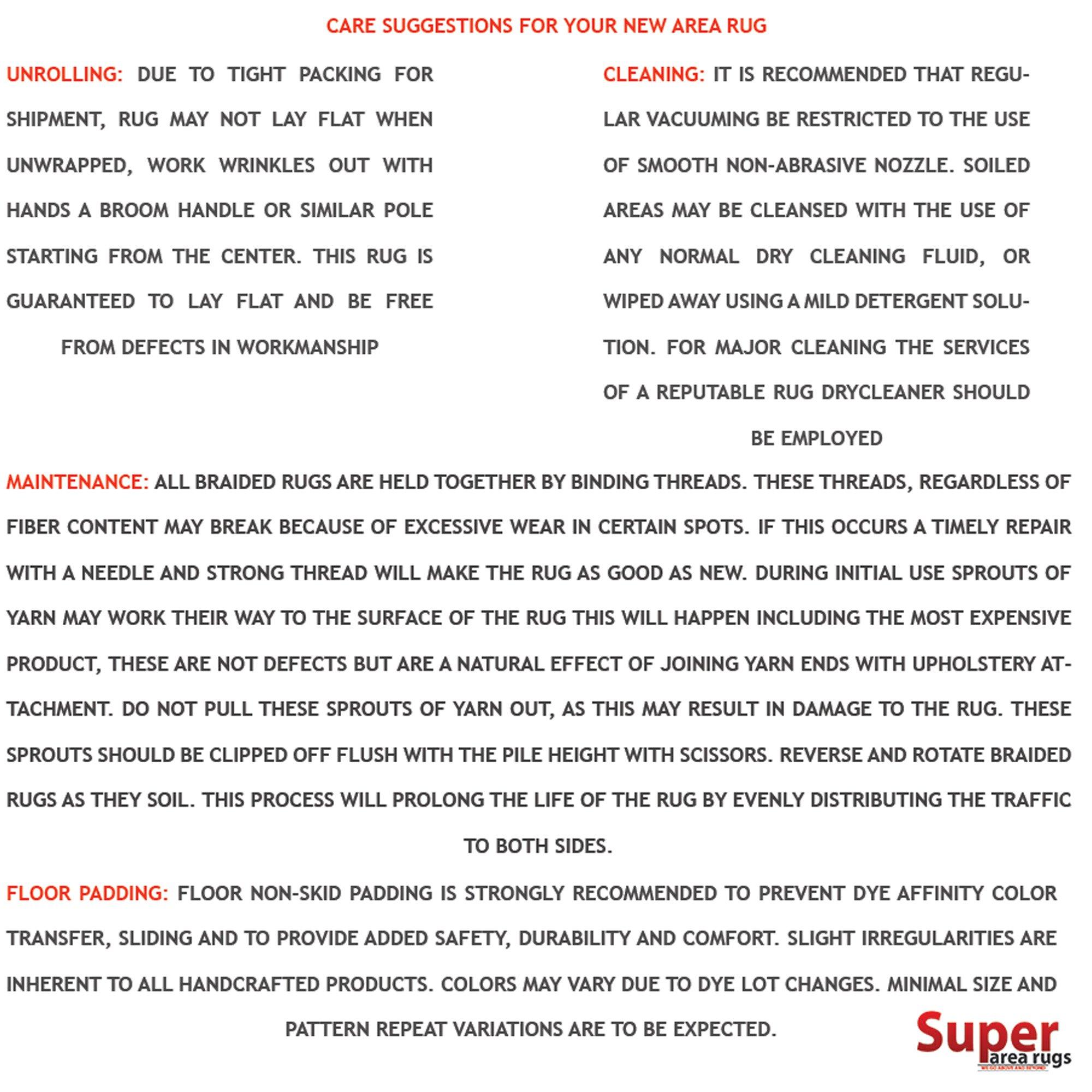 Super Area Rugs Super Area Rugs Lullaby Oval Braided Rug Durable Playroom Carpet, Sand Beige, 6' Round