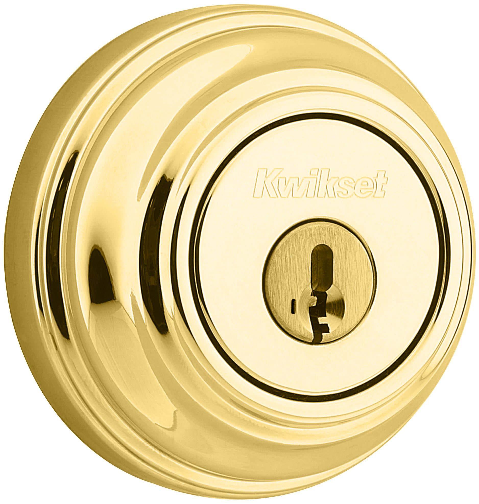 Kwikset Kwikset 985 Double Cylinder Deadbolt featuring SmartKey in Polished Brass