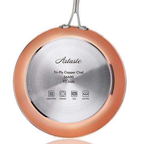 Artaste Artaste 56587 Rain Tri-Ply Copper Clad Induction Ready Fry Pan Set, 8-Inch and 12-Inch