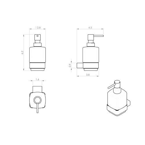Gedy Gedy 5481-13 Soap Dispenser, 1.18" L x 2.68" W, Chrome