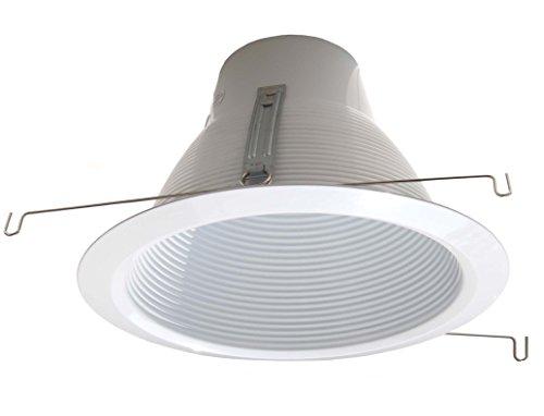 Joint Bright Lighting 6-Pack-6\" Deep Self Flange Air-Shut Baffle Trim for Line Voltage Recessed Light-White