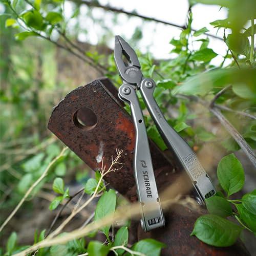 Schrade Schrade Delta Class Tough Tool with Stainless Steel 20 Piece Tough Multi-Tool with Can Opener, Pliers, Screwdrivers and Sheath for Outdoor Survival, Camping and EDC