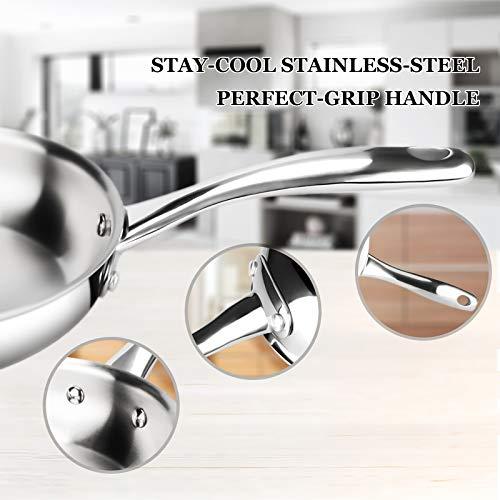 duxtop Duxtop Whole-Clad Tri-Ply Stainless Steel Stir-Fry Pan Kitchen Induction Cookware 8 Inches