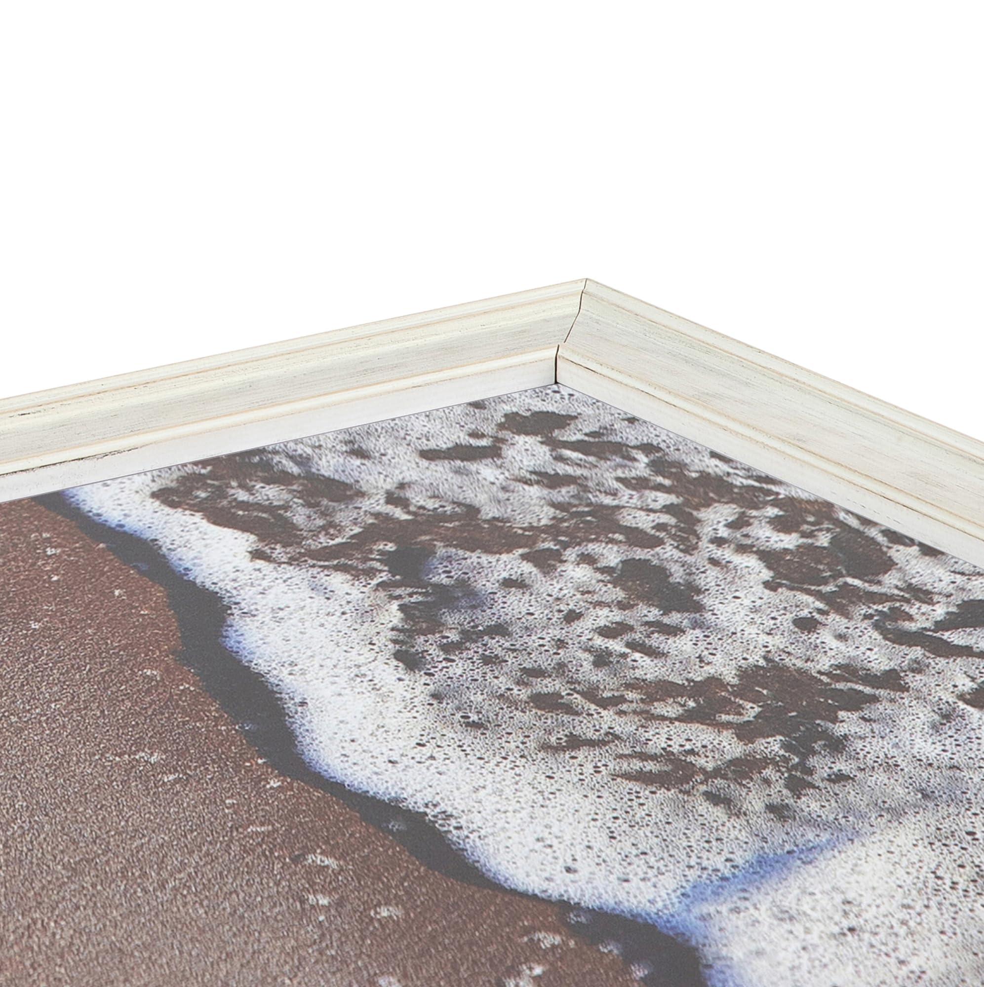 ArtToFrames ArtToFrames 18x36 Inch Multi Picture Frame, This 1.50 Inch Custom Wood Poster Frame is White Panel - Comes with Economy Acrylic and Corrugated Backing (WOMOM83386-18x36)