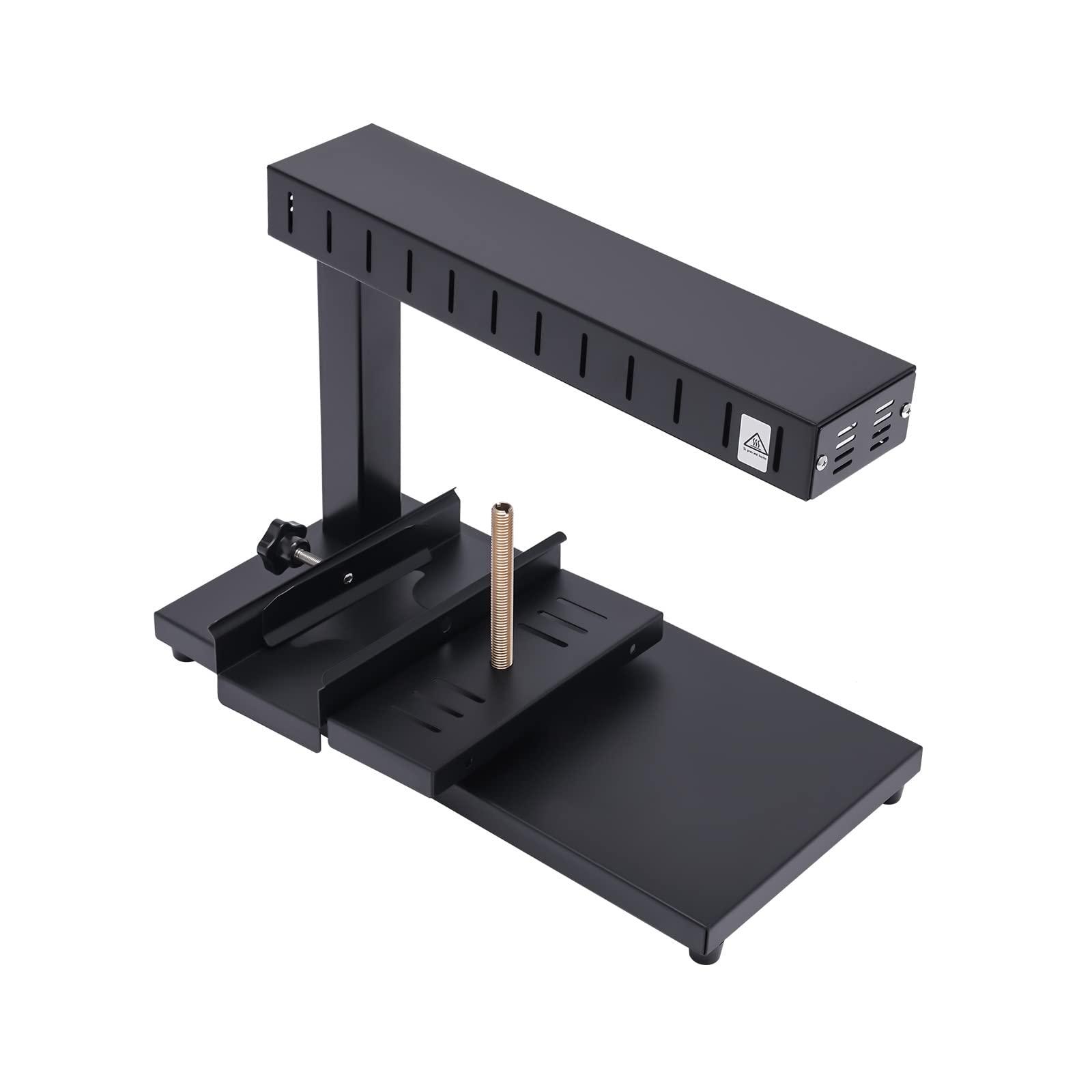 HinLIaDa Electric Raclette Cheese Melter Machine, 750W Commercial Cheese Grill Melting Warmer For Half Nacho Cheese Wheel, Adjustable Angle and Height, Stainless Steel Cheese Heater Machine (Single Holder)