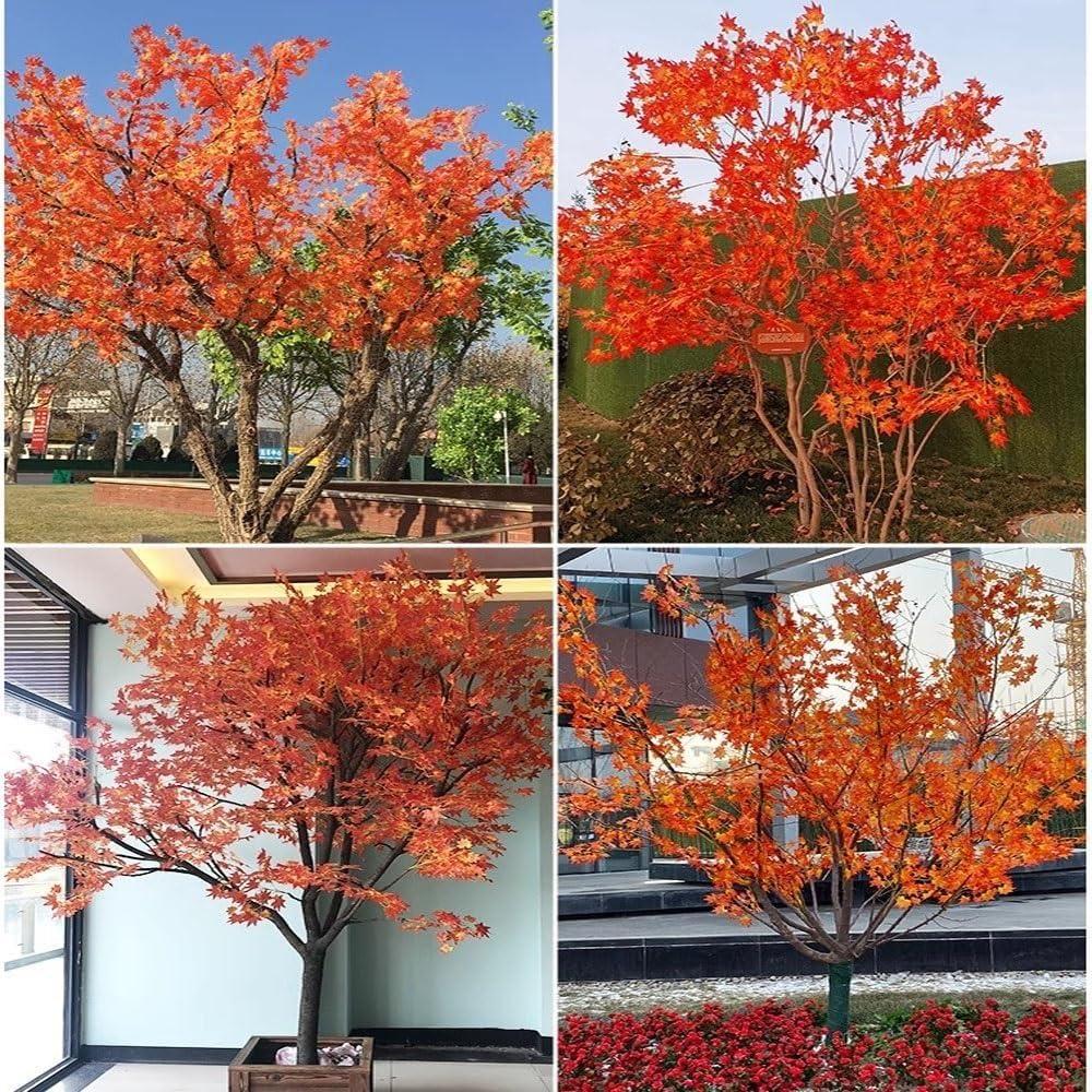 Sohodoo Large Red Artificial Maple Trees Maple Tree Arch Red Fake Maple Leaves Indoor Outdoor Home Office Party (Size : 1mx0.9m)