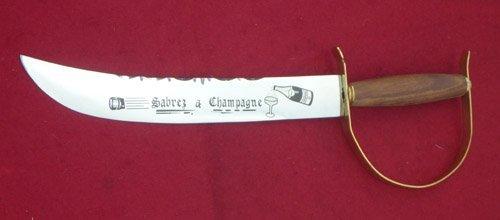 Sabre Uster champagne saber wood handle