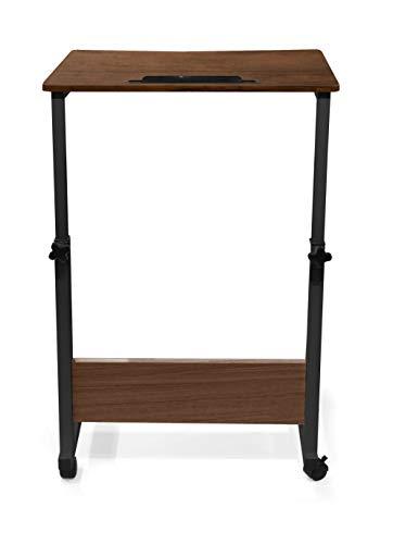 Urban Shop Urban Lifestyle Wood Adjustable Rolling Laptop Desk, Black
