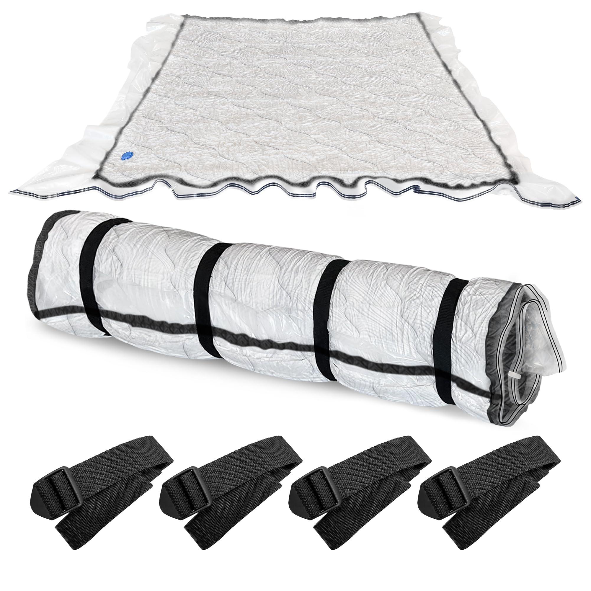 Asatdd Queen/Full Mattress Vacuum Bag for Moving and Storage, Memory Foam Latex Mattress Storage Bags Full Queen Size for Mattress up to 14 Inches