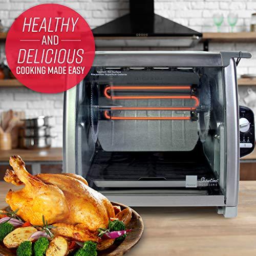 Ronco Ronco 5500 Series Rotisserie Oven, Stainless Steel Countertop Rotisserie Oven, 3 Cooking Functions: Rotisserie, Sear and No Heat Rotation, 12-Pound Capacity
