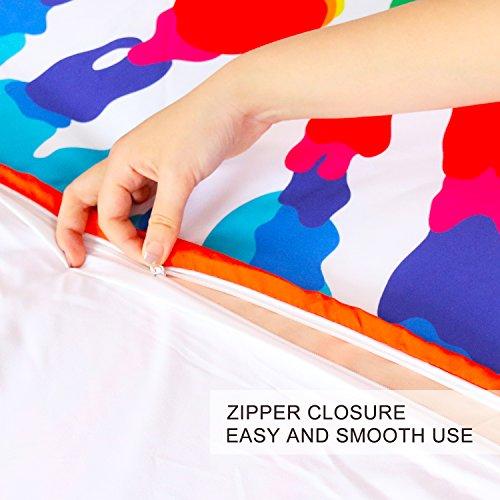 BlessLiving BlessLiving Rainbow Tie Dye Bedding Colorful Tye Dye Duvet Cover Psychedelic Watercolor Artsy Bedding 3 Piece Art Bedspread (Twin)