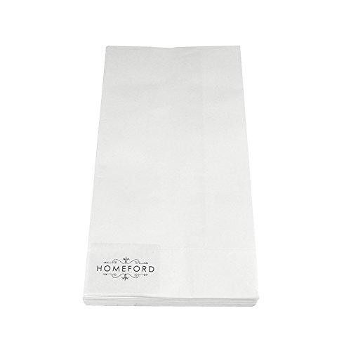 Homeford Homeford Solid Color Paper Treat Bags, 9-1/2-Inch x 5-inch (White)