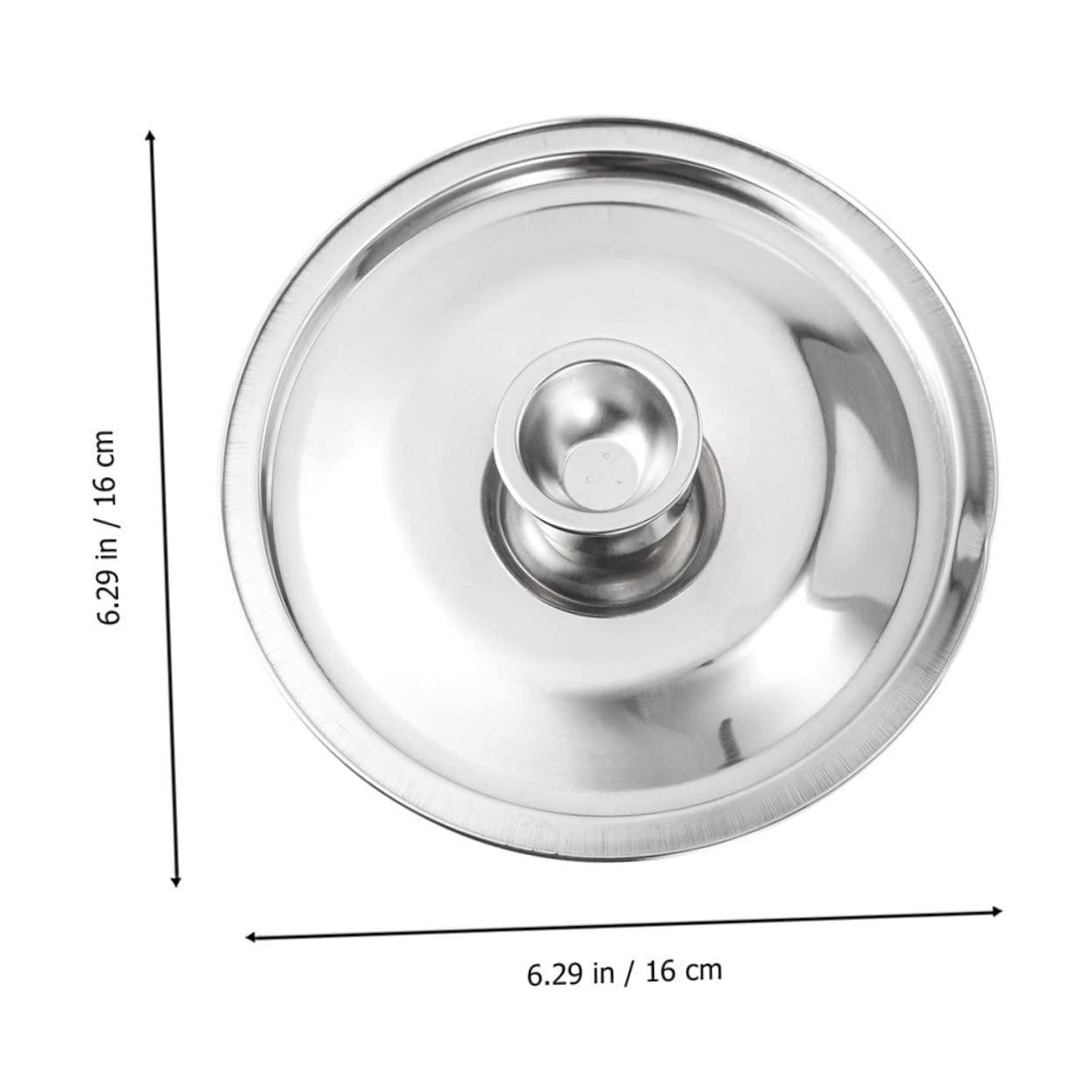 PRETYZOOM PRETYZOOM 2Pcs Metal Pot Cover for Seasoning Pot Oil Pot Lid Anti-Scalding Feature Cooking Pot Lids