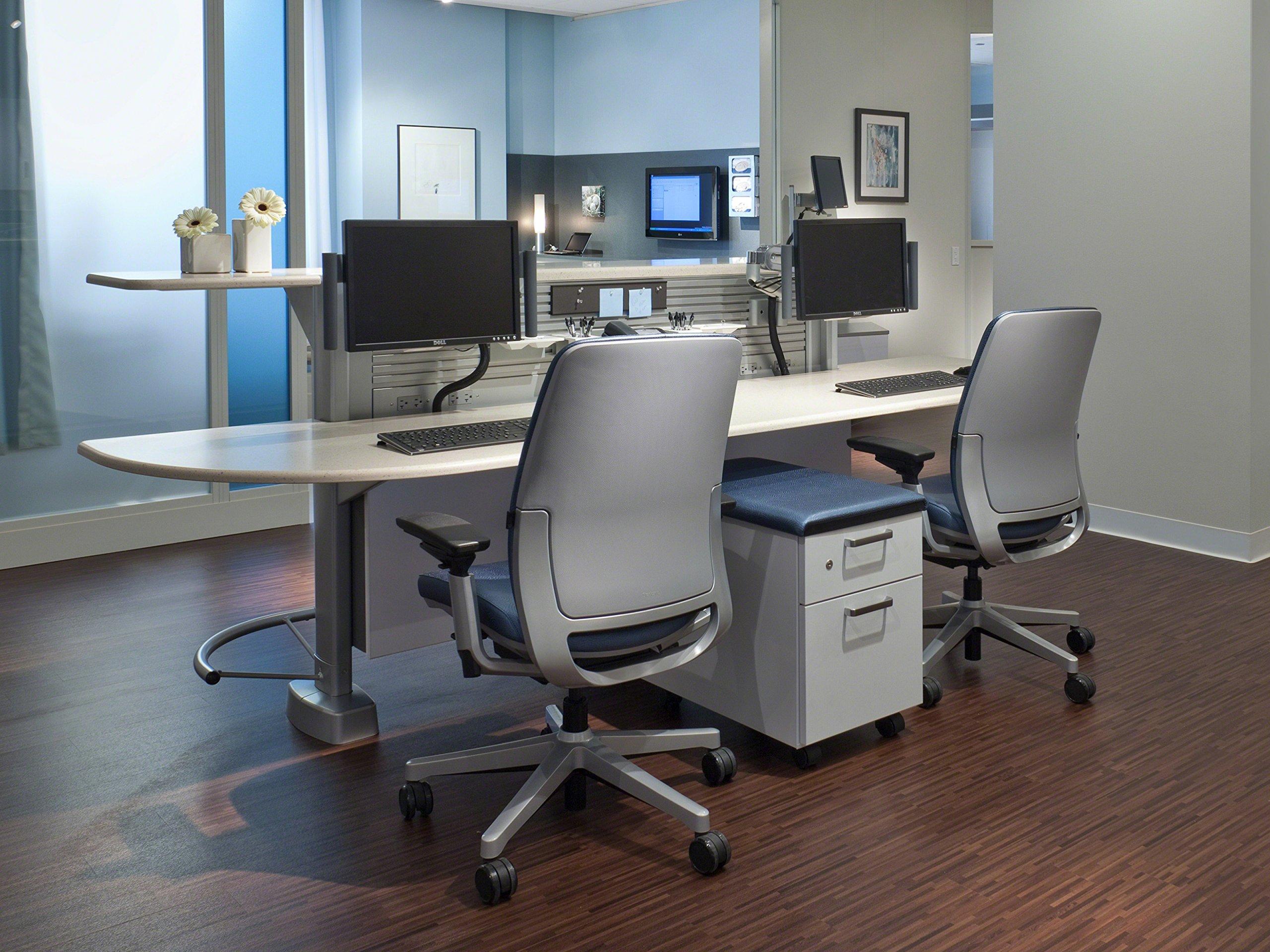 Steelcase Steelcase Amia Task Chair: Black Frame/Base - 4 Way Adjustable Arms - Hard Floor Casters